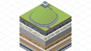 Illustration showing geological layers.