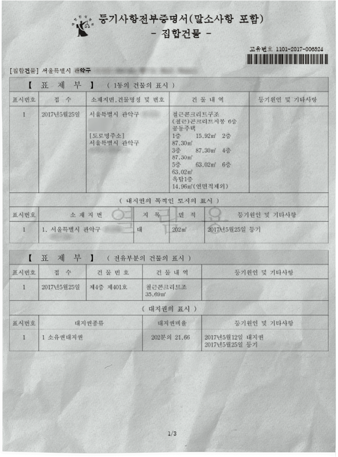가압류 81억원이 찍혀있는 등기사항전부증명서