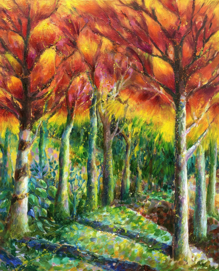 숲과 나, 65×53.5㎝, Oil On Canvas 2020