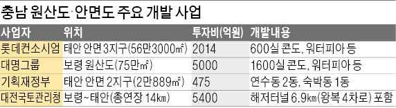 원산도·안면도에 2200실 규모 리조트 건설…충남 서해안 관광밸리 개발 '탄력'