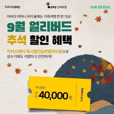빨리 준비해야 싸다…에어서울, 9월 얼리버드 특가 프로모션
